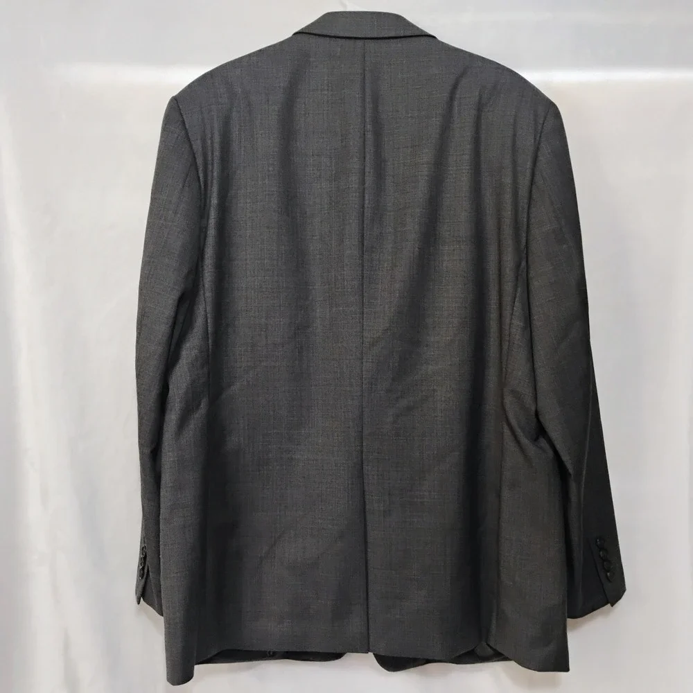 Lauren Ralph Lauren Mens 46R Suit Jacket Charcoal Gray 100% Wool Blazer 2 Button